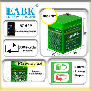 Penyimpanan Daya Portabel Isi Ulang 3000+ Siklus untuk Sistem Tenaga Surya Ebak 12.8V 6Ah 76.8Wh Baterai LiFePO4 Lithium Iron Phosphate - Product Image 1