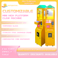 Meilleure vente : Mini machine de jeu de grue jaune, à monnayeur électrique, en métal, distributeur de prix à monnayeur, jouet, Garantie 1 an, Transfrontalier