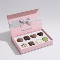 Haute Qualité Grande Capacité Magnétique Premium Personnaliser Papier De Luxe Magnétique Boules De Truffe Au Chocolat Boîte D'emballage Cadeau