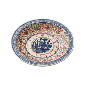 Assiette à fruits ronde en céramique chinoise Doucai, vaisselle en porcelaine de style chinois moderne pour la pause thé - Product Image 5