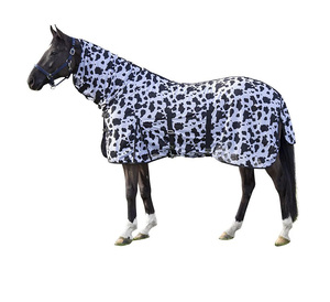 Alfombra de malla transpirable para moscas, construcción de poliéster ligera y duradera que mantiene a los caballos frescos y cómodos - Product Image 1