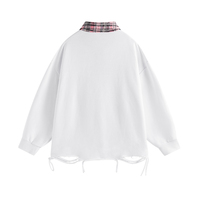 Veste de baseball double face de style collège rétro américain en gros d'usine pour hommes femmes 6XL col montant à carreaux brodés