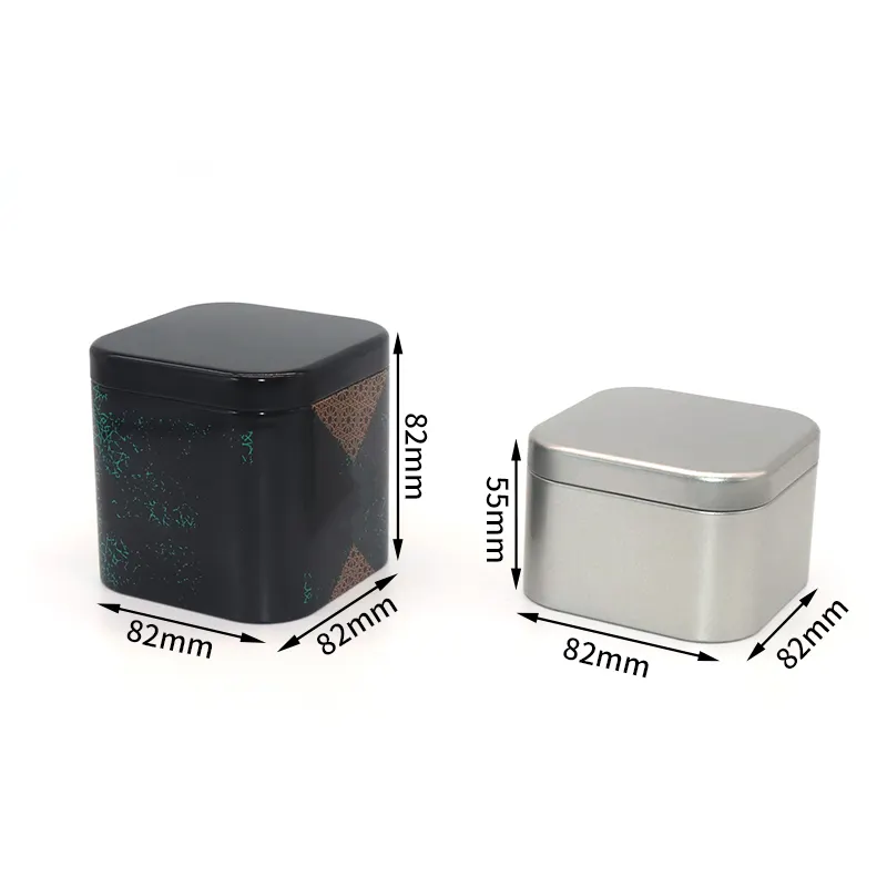 Nhà máy tùy chỉnh nhỏ vuông rỗng tin có thể lưu trữ container Cube Trà hộp thiếc
