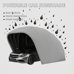 Abri de voiture rétractable et pliable en acier thermolaqué, auvent imperméable, garage pop-up, structure anti-pluie, pare-soleil - Product Image 3