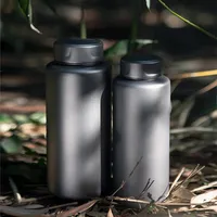 Bouteille d'eau portable en titane pour le camping en plein air, grande capacité, à large ouverture, tasse de sport pour les voyages en voiture, accessoires de camping