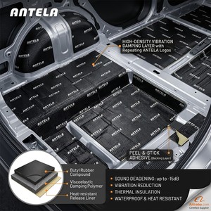 ANTELA 80 Mil Manta de Isolamento Acústico Automotivo 2.0mm 100% Borracha Butílica Pura para Amortecimento de Vibrações com Garantia de 5 Anos - Product Image 2