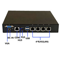 Intel J4125 Fansız Güvenlik Duvarı Cihazı 4x2.5GbE I226-V Mini Router, OPNsense PfSense VPN Küçük Ofisler için AES-NI ile