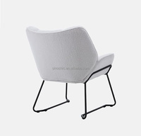 Rembourré Moderne Nordique Tufté Canapé Chaise Tissu Velours Fauteuil Salon Métal Jambes Canapé Chaise KD Grand Chargement Accent Cair