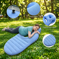 Oreiller gonflable imperméable de haute qualité pour femmes enceintes, coussin en PVC floqué semi-rectangulaire, confortable et portable