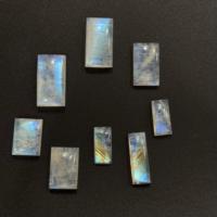 Excellente finition Cabochons de forme rectangulaire en pierre de lune arc-en-ciel naturelle de haute qualité