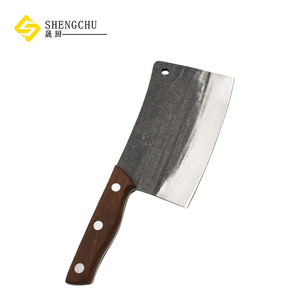 Couteau de <span class=keywords><strong>boucher</strong></span> professionnel forgé à <span class=keywords><strong>la</strong></span> main, ambidextre, écologique, en acier inoxydable 5CR15 MOv, manche en bois Pakka - Product Image 4