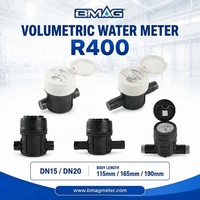 BMAG Compteur d'eau volumétrique en plastique DN15 R400 certifié ACS, haute précision, large plage de mesure, durable, anti-manipulation, fiable, OEM, IP68