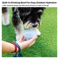 Prêt à être expédié |   Bouteille d'eau portable pour chien avec bol intégré, anti-fuite, 200 ml, silicone, OEM ODM, prête à être expédiée, haute qualité