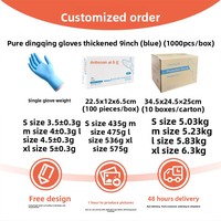 Gants en nitrile pur épaissis à usage unique, résistants à l'huile, imperméables, résistants aux acides et aux alcalis, certifiés fabricant
