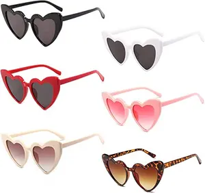 Bachelorette Love Heart Shaped Sonnenbrille für Braut Party Frauen Vintage Mod Style Retro Brille Grenze benutzer definierte Farbe