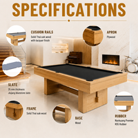 Tables de billard de luxe modernes sur mesure de 7 et 8 pieds avec plateau en ardoise pour la maison