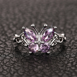 Bague papillon élégante pour femme, bijou de doigt tendance - Product Image 1