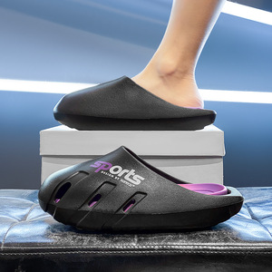 Fashion Sports Letter Print <b>Clogs</b> for Men, Breathable Hollow Out Platform Slides, Comfortable Indoor Outdoor Sandals - Product Image 2