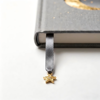 Carnet A5 personnalisé Lune Creuse, couverture rigide en lin gris, journal céleste à feuille d'or pour femme