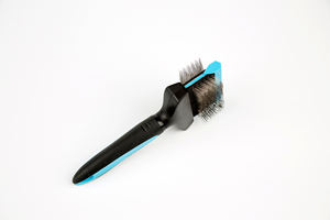 فرشاة تمشيط للكلاب ذات شعيرات ناعمة وقوية، فرشاة تمشيط للكلاب أحادية أو مزدوجة الجوانب مع دبابيس طويلة من الفولاذ المقاوم للصدأ - Product Image 4