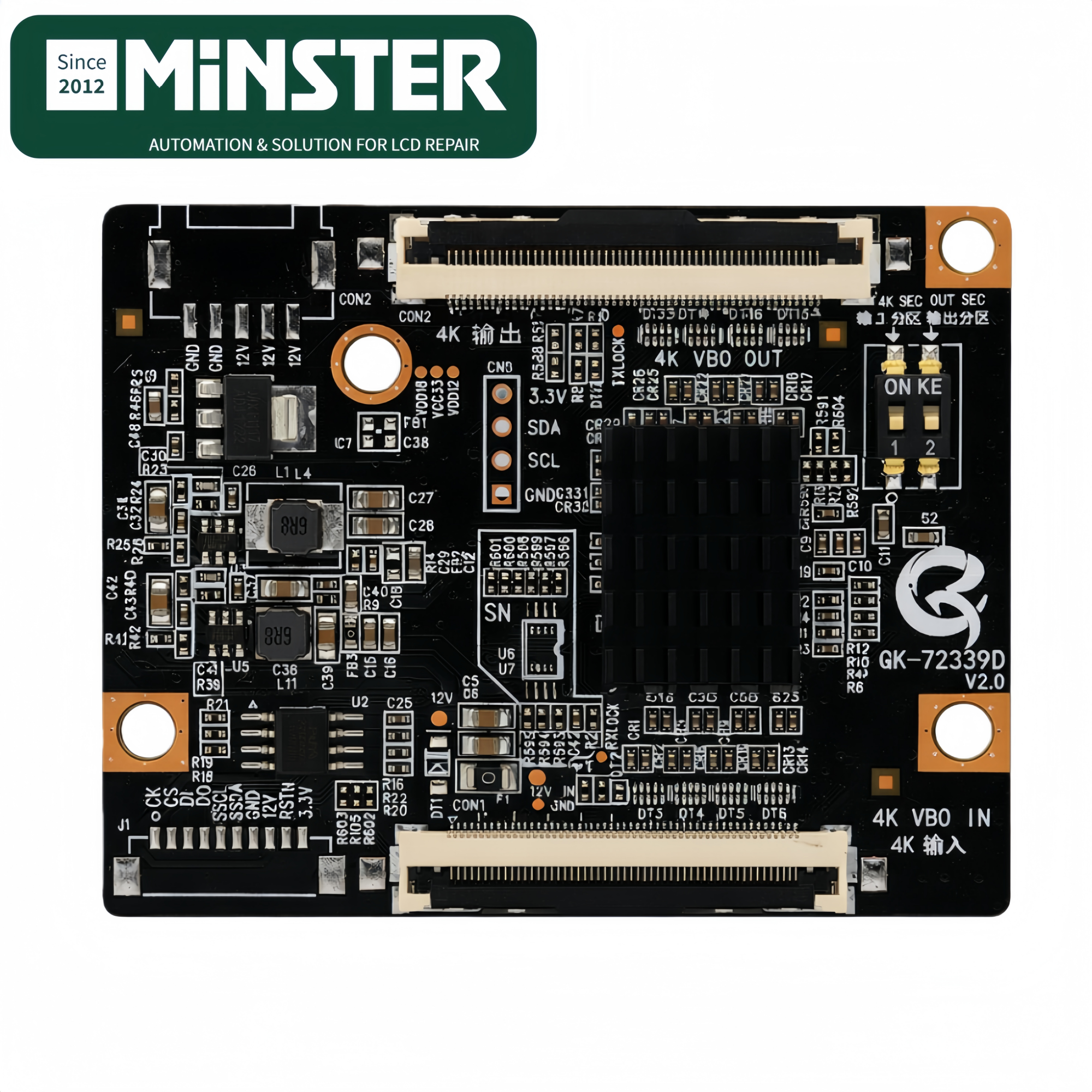 QK-72339D LVDS Converter - 4K 60hz to 4K 60hz Adapter Board