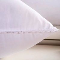 Coussin en velours plume super doux, garnissage en coton brodé pour hôtel et maison
