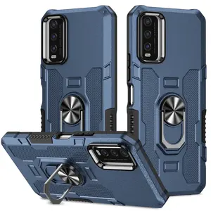 Shockproof 2 in 1 Hybrid Armor Kickstand Ring Magnetic Phone Case For VIVO V25E Y20i Y12A Y20S Y12S Y33S Y21S Y32 Y21T Y21E Y32