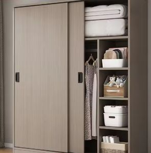 Armoire coulissante en bois massif, contreplaqué MDF, couleur et taille personnalisables, pour chambre à coucher, hôtel, villa - Product Image 4