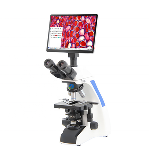 Microscope biologique trinoculaire <span class=keywords><strong>EUR</strong></span> VET avec écran 12 pouces, imagerie HD 5MP 60fps, fonctionnement sans fil, enregistrement et mesure pour laboratoire vétérinaire - Product Image 2