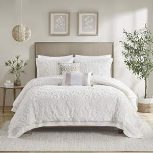 DB Modern Striped <b>Comforter</b> Mini <b>Set</b> Available in 3 or 4 Pcs Style - Product Image 1