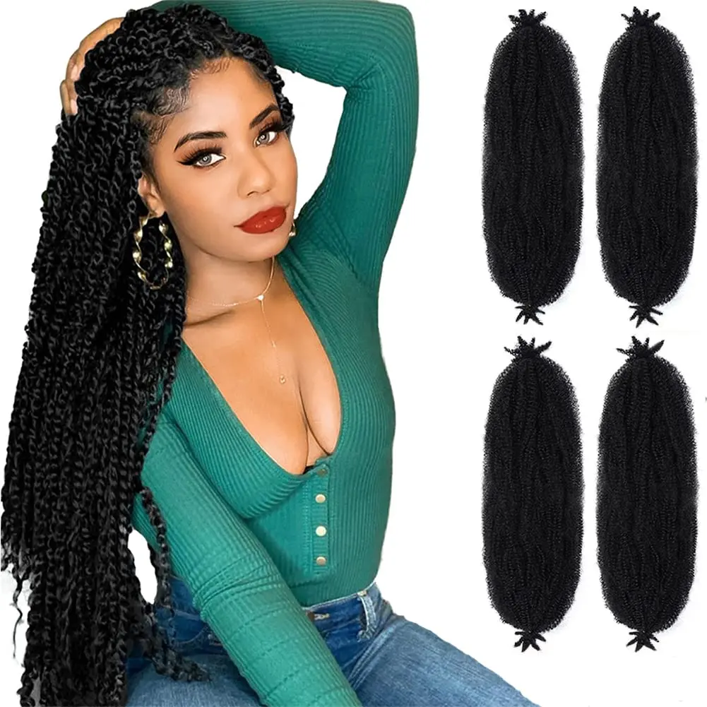 Springy Afro Twist Hair 18inch for Passion Twist and Butterfly Locs Crochet Braid Hair