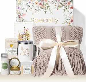 Luxury Knitted Tassel Get Well Soon Gift Basket for Women Custom Wholesale Unique Warm Care Package for Sick Female Friends - Product Image 1