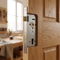 Serrure de porte en fer à mortaiser Accessoires de porte en acier inoxydable Design de mode