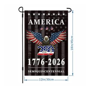 Drapeaux de jardin patriotiques personnalisés en gros pour le <span class=keywords><strong>250e</strong></span> anniversaire de la Déclaration d'indépendance américaine, du 1776 au 2026 - Product Image 1