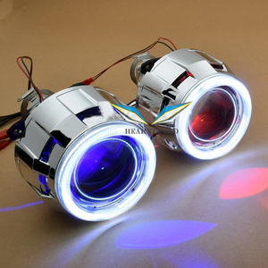 <span class=keywords><strong>Projecteur</strong></span> LED Angel Devil Eyes bi-xenon H4 H7, lentilles de phare COB DRL <span class=keywords><strong>Halo</strong></span> lentille Mini 2.5 pour accessoires de lumières de voiture rétrofit - Product Image 2