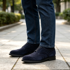 Chaussures Derby pour hommes, nouveau style, en cuir suédé, pour mariage, affaires, bureau, OEM ODM, 30 ans d'expérience en usine - Product Image 5