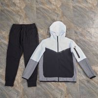 Ensemble 2 pièces pour homme, sweat à capuche et pantalon de jogging fuselé, 80% coton, 330g, style streetwear décontracté, pour sports d'hiver