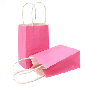 Cadeau <span class=keywords><strong>Mini</strong></span> Rose <span class=keywords><strong>Sac</strong></span> En Papier <span class=keywords><strong>Kraft</strong></span> avec Poignées - Product Image 4