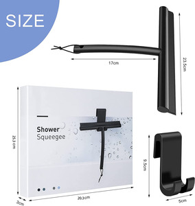 Silikonabzieher mit Haken Duschabzieher für Glastüren Badezimmer - Product Image 2