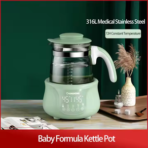 Hervidor eléctrico con pantalla LCD y función de calentador de botellas para preparar té de flores. - Product Image 2