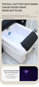 Silla de Spa de pedicura de gravedad cero de lujo para salones de uñas masaje de pies sillas reclinables y de pedicura con masaje y lavabo de burbujas - Product Image 6