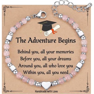 Girls Inspirational Graduation Gift Crystal Beaded <b>Bracelets</b> Graduation Beaded Colorful <b>Gemstone</b> <b>Bracelet</b> - Product Image 4