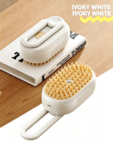 Peigne de toilettage massant pour animaux de compagnie - Activé par la vapeur - Conception en ABS en forme d'arc - Indispensable pour chats et chiens - Brosse douce pour le brossage et le bain
