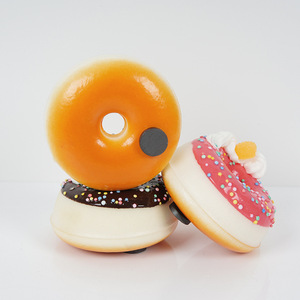 Large PU realistic donut food toy model, realistic dessert cake bread refrigerator magnet, dessert <b>table</b> decoration. - Product Image 4