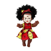 Nouveau à venir 12 pouces vinyle réaliste vitiligo habiller poupée de mode à la main poupée africaine afro pour enfants fille