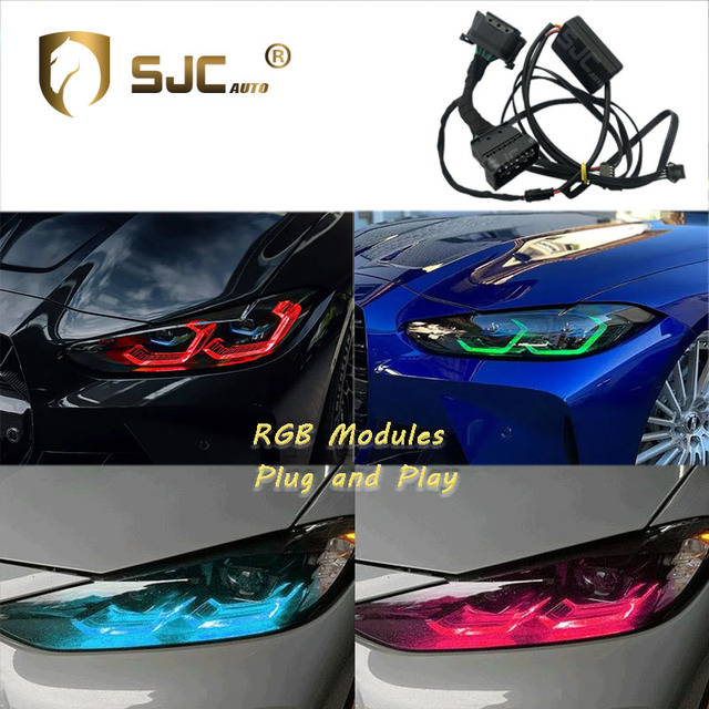 SJC Auto Car Parts for BMW 4 Series G22/G23/G26 M4 G82 RGB DRL Color-Changing DRL Mod Kit 2021-2023 Plug and Play