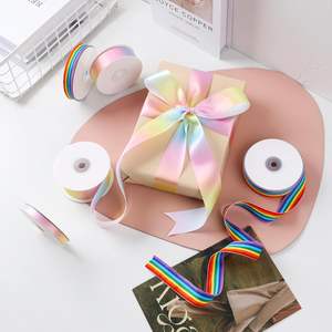 Cinta de Satén de Doble Cara de Lujo Suave de Fábrica de 4 cm, Cinta de Satén de Seda con Color Degradado en Ambos Lados - Product Image 3