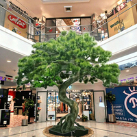 Grand pin artificiel fait main de 2 m, éco-responsable, léger, pour intérieur/extérieur, plante décorative résistante aux UV