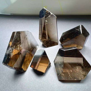 Vente en gros de quartz fumé naturel brut, forme libre, pierre irrégulière polie, cristal de guérison, pierre précieuse en vrac pour cadeaux et artisanat - Product Image 3