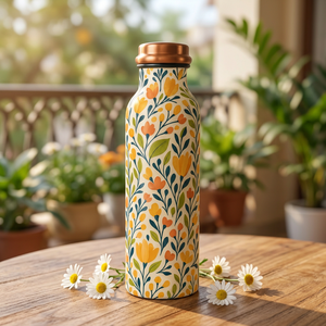 Botella de Agua de Cobre con Tapa de Cobre, Portátil, para Bebidas al Aire Libre - Product Image 1